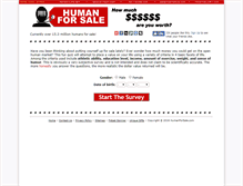 Tablet Screenshot of humanforsale.com